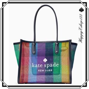♠️ Kate spade Ella Extra Large Rainbow Pride Tote Bag, Multi
